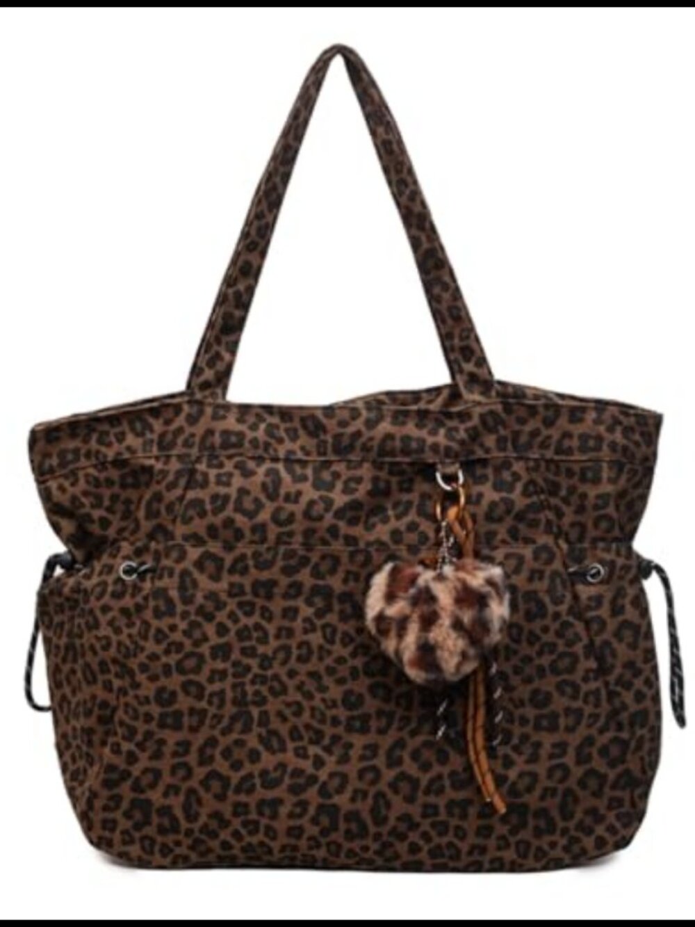 Large Leopard Print Tote Bag Lightweight Crossbody Shoulder Bag